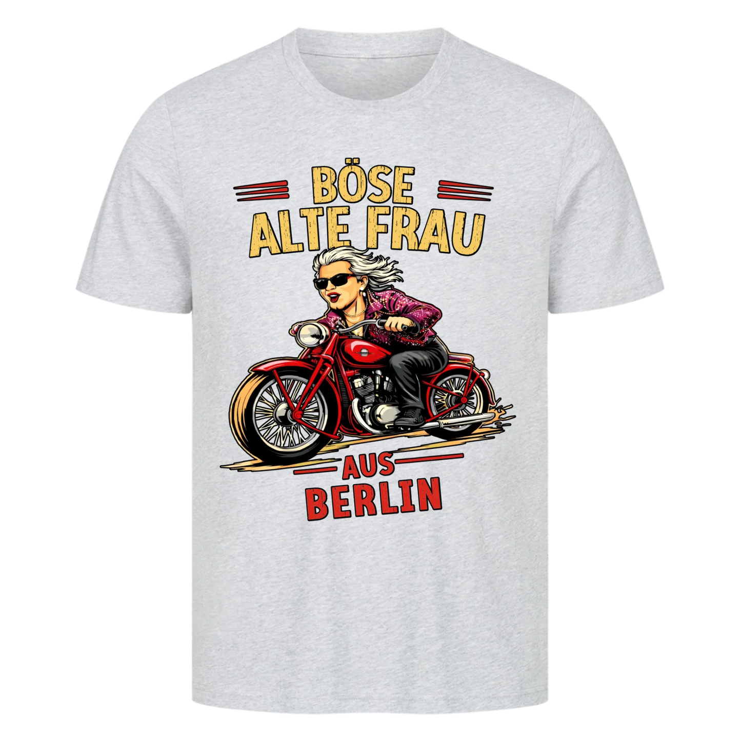 Böse alte Frau personalisiertes Premium T-Shirt