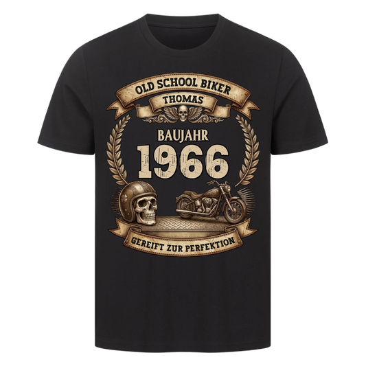 Old School Biker personalisiert Premium T-Shirt