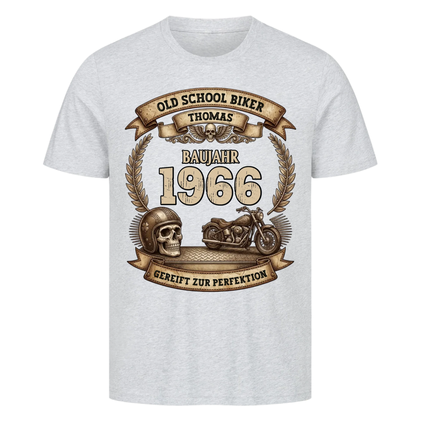 Old School Biker personalisiert Premium T-Shirt