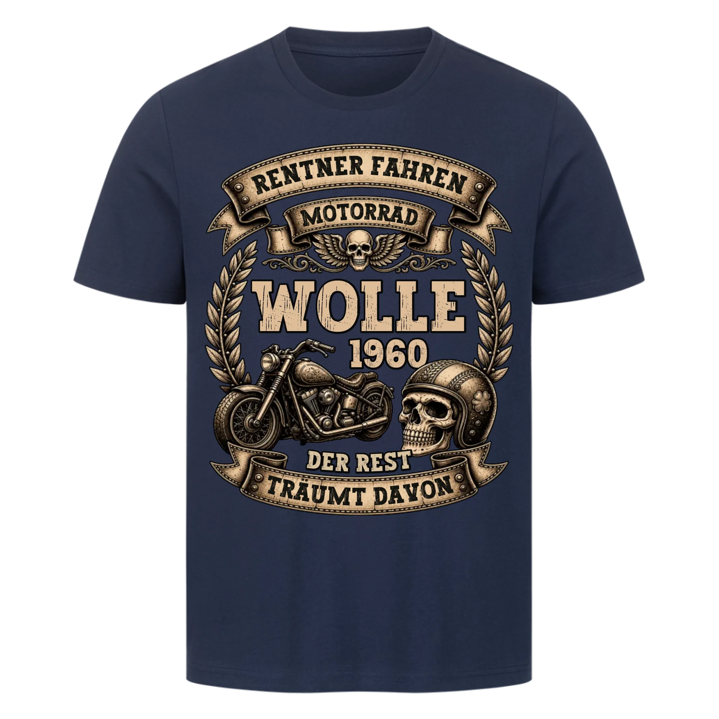 Rentner fahren Motorrad retro personalisiert Premium T-Shirt