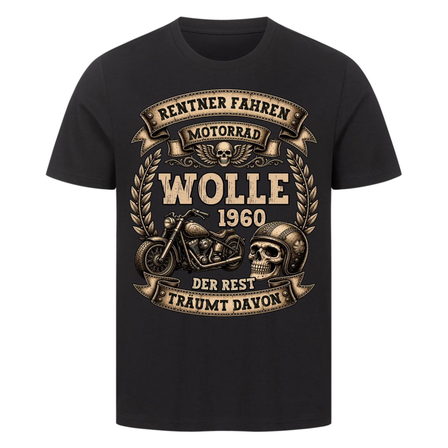 Rentner fahren Motorrad retro personalisiert Premium T-Shirt