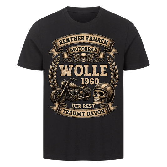 Rentner fahren Motorrad retro personalisiert Premium T-Shirt