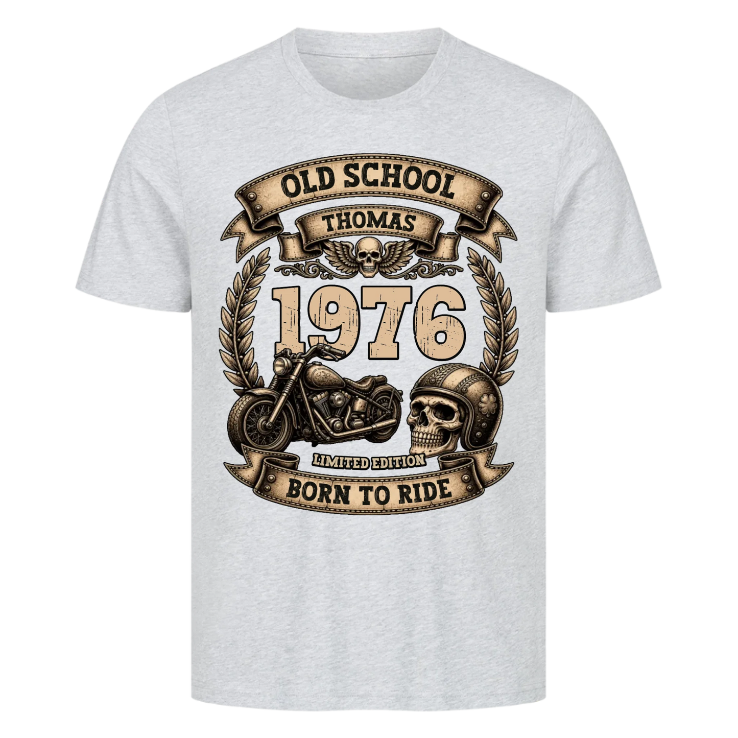 Old School Biker personalisiert Premium T-Shirt