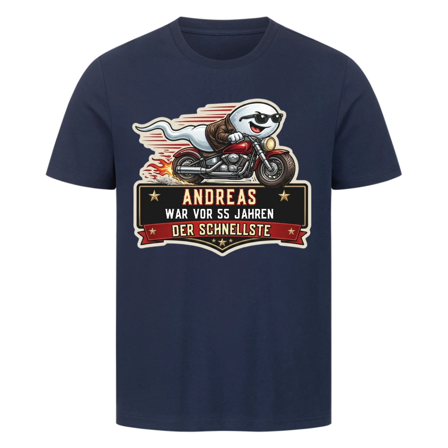 [NAME] war vor [ALTER] Jahren der Schnellste personalisiert Premium T-Shirt