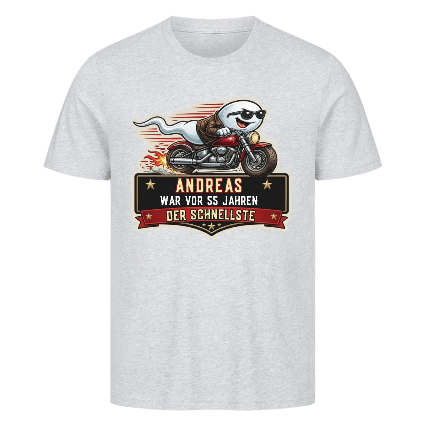 [NAME] war vor [ALTER] Jahren der Schnellste personalisiert Premium T-Shirt