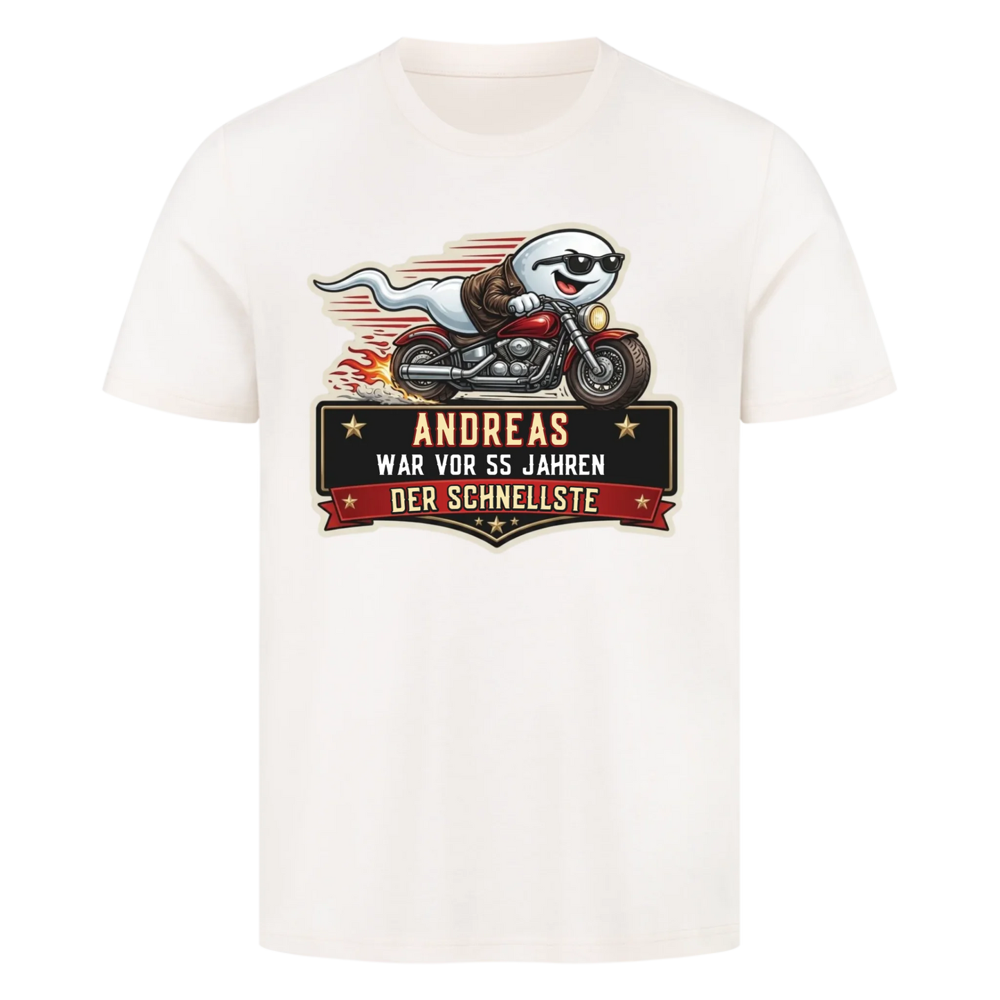 [NAME] war vor [ALTER] Jahren der Schnellste personalisiert Premium T-Shirt