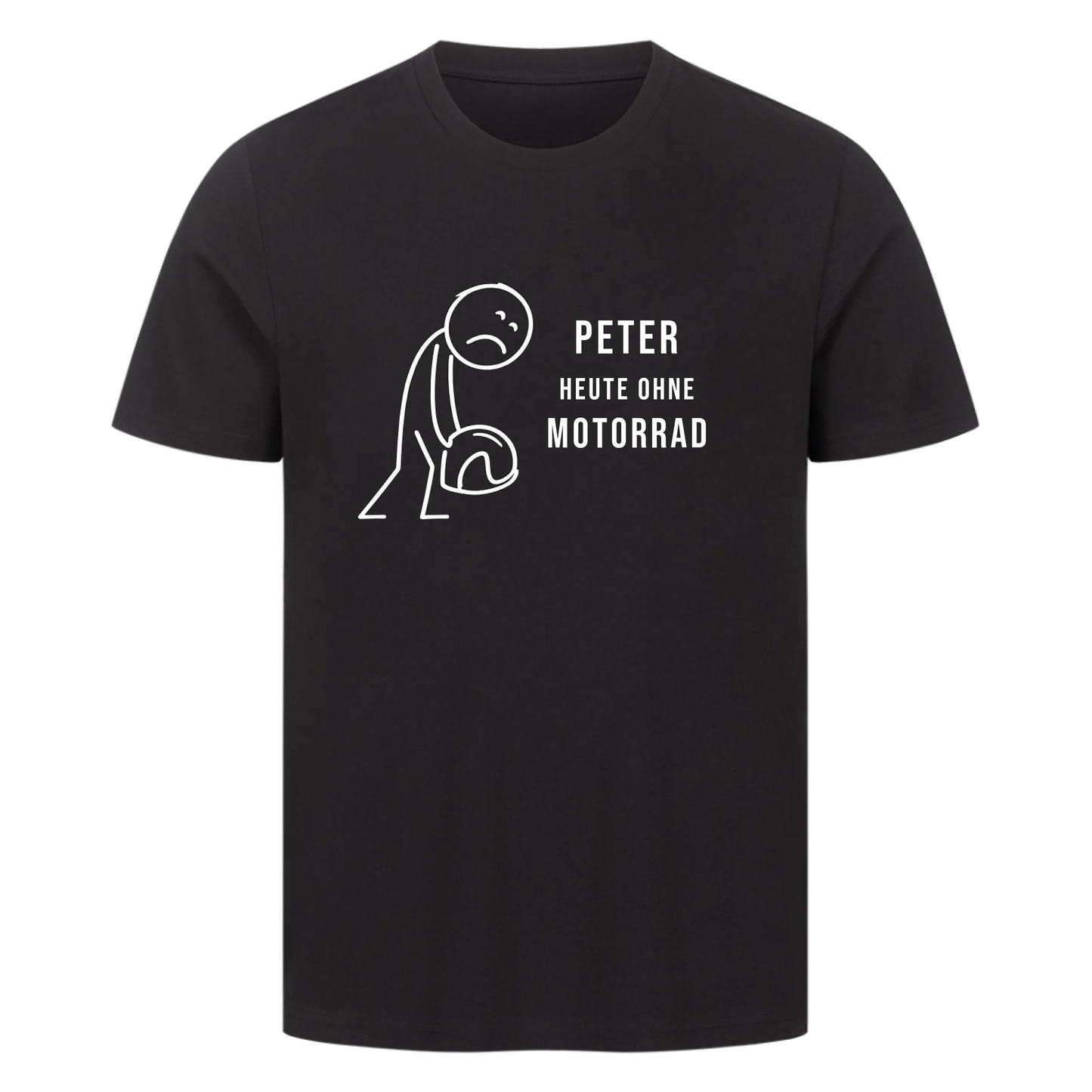 Heute ohne Motorrad personalisiertes Premium T-Shirt