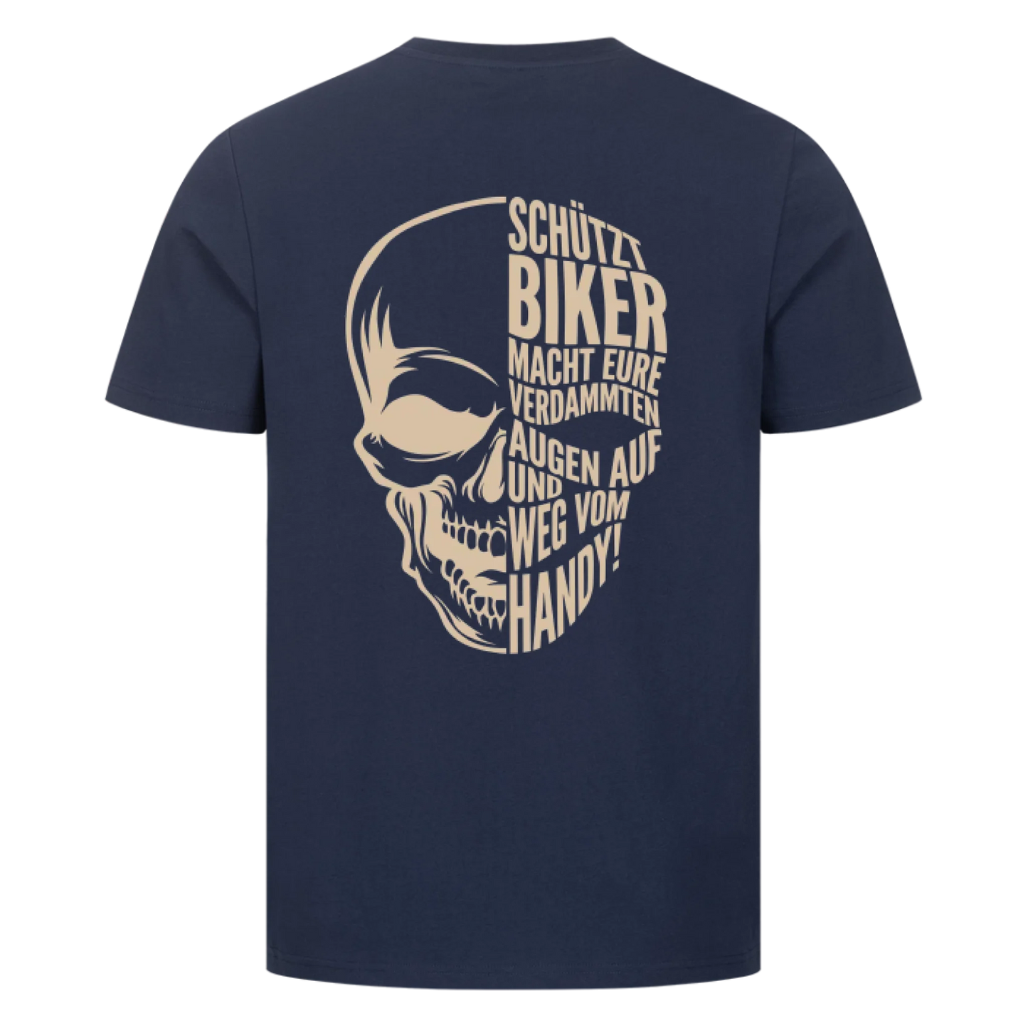 Schützt Biker Schädel Rücken Edition personalisiert Premium T-Shirt