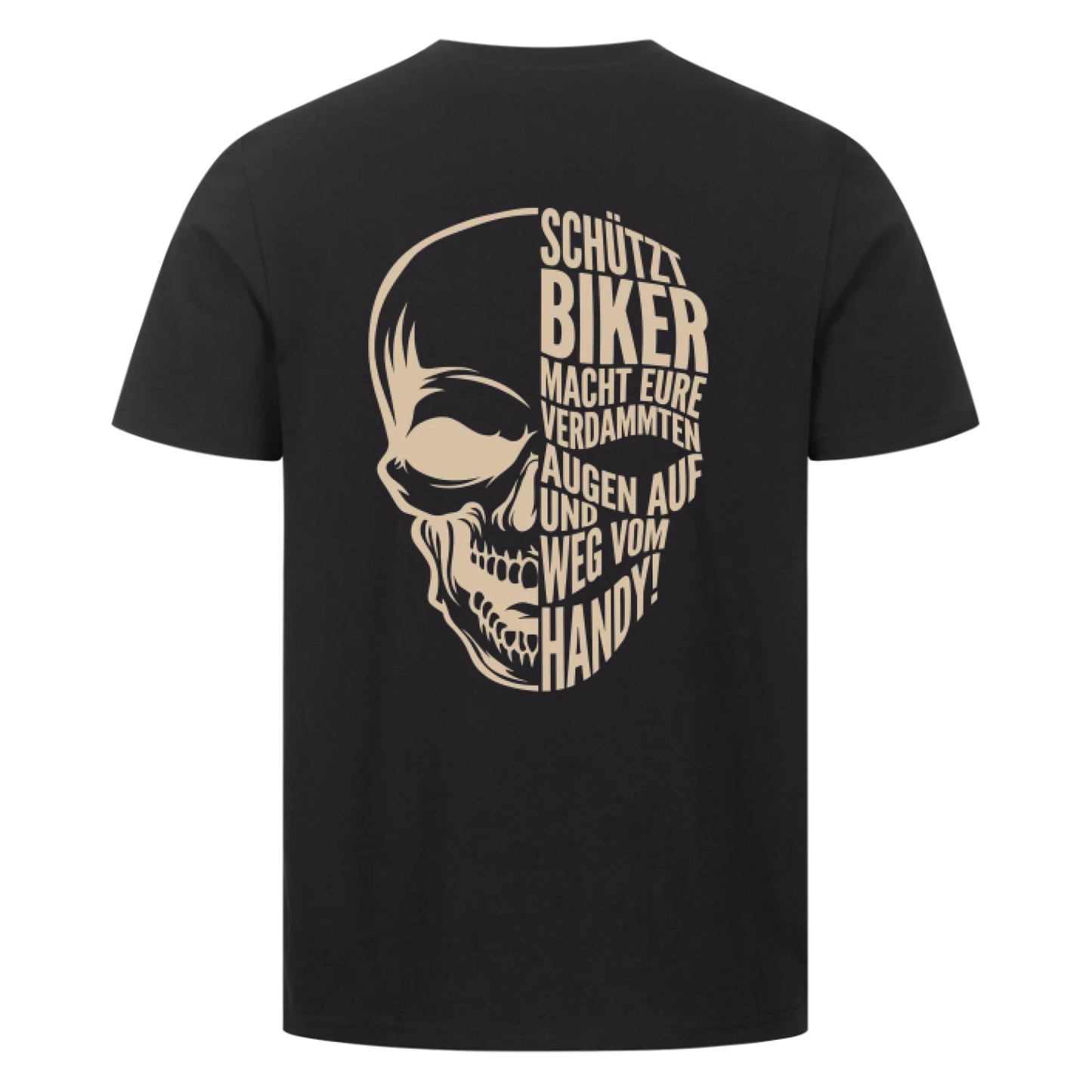 Schützt Biker Schädel Rücken Edition personalisiert Premium T-Shirt