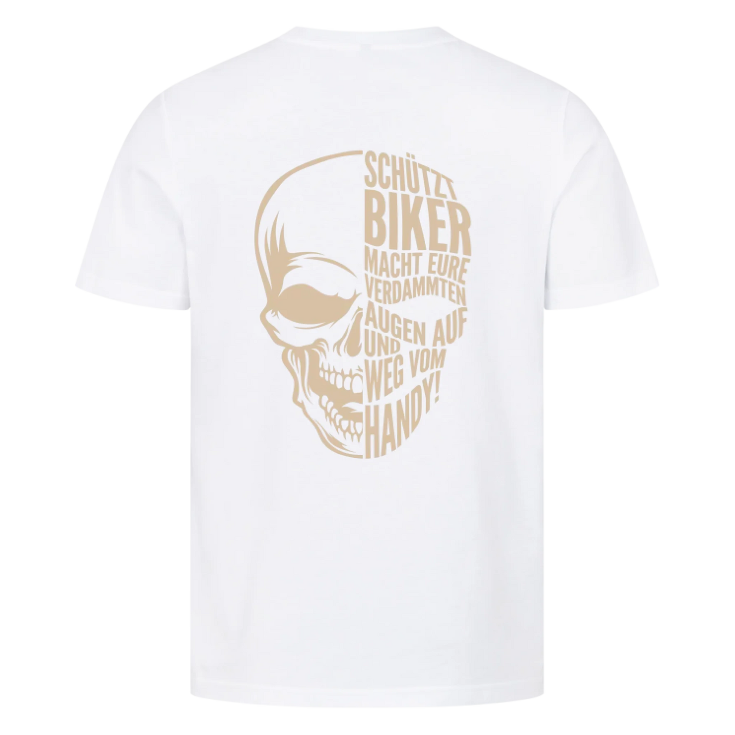 Schützt Biker Schädel Rücken Edition personalisiert Premium T-Shirt
