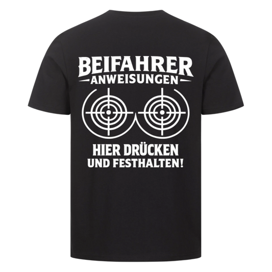 Beifahrer Anweisungen Rücken Edition personalisiert Premium T-Shirt