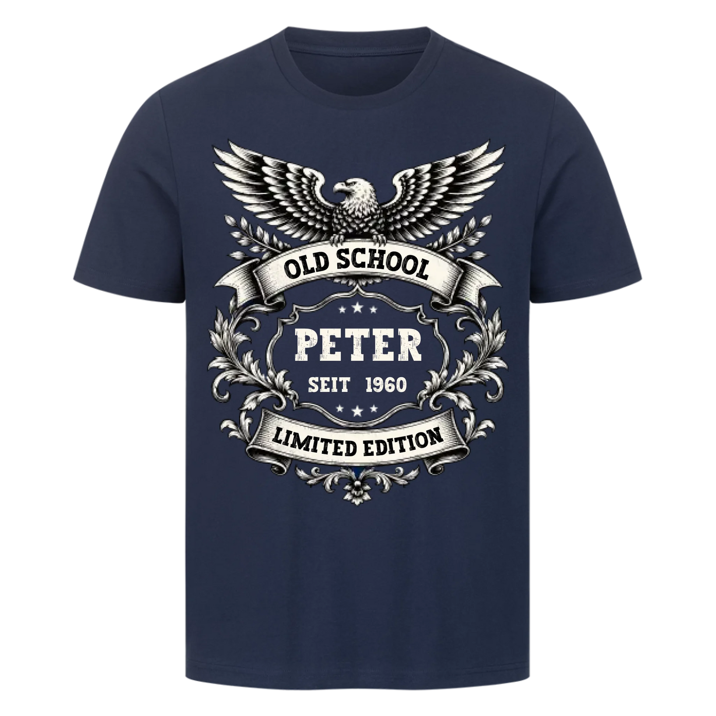 Old School Adler Design personalisiert Premium T-Shirt