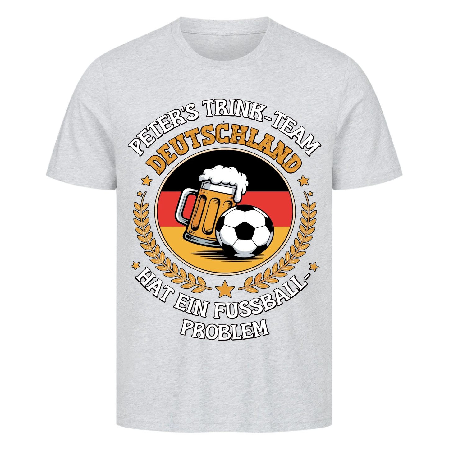 ⚽🍺Peter`s Trinkteam Hat ein Fußball-Problem – Personalisiertes Premium T-Shirt copy