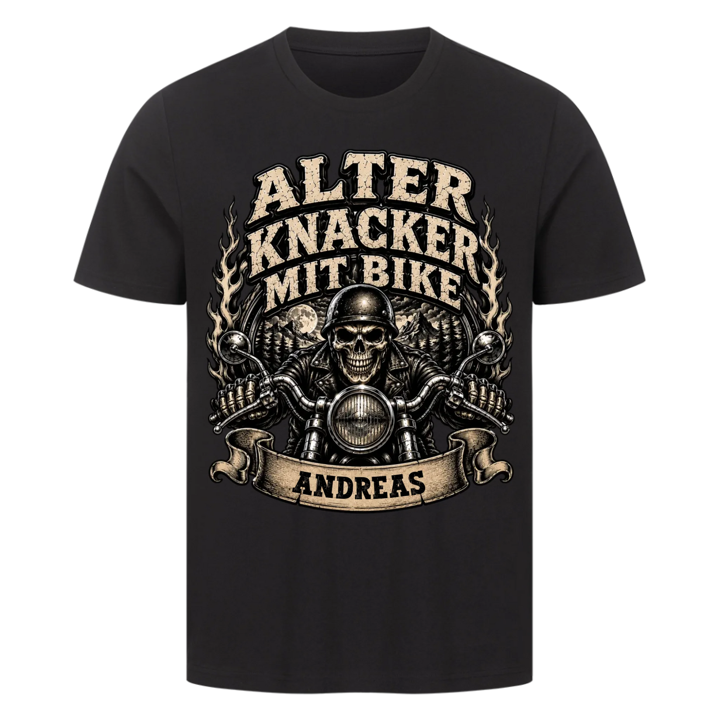 Alter Knacker mit Bike Name personalisiert Premium T-Shirt