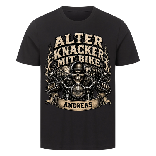 Alter Knacker mit Bike Name personalisiert Premium T-Shirt