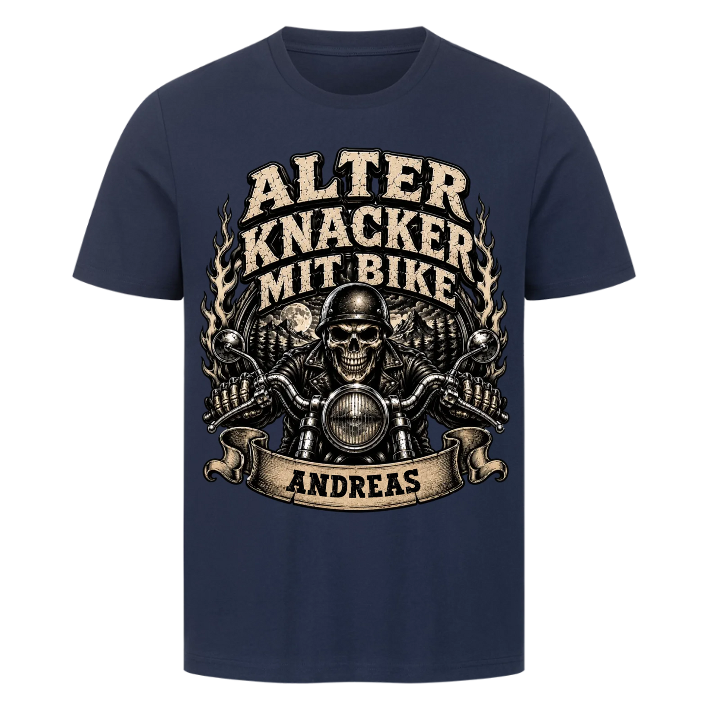 Alter Knacker mit Bike Name personalisiert Premium T-Shirt