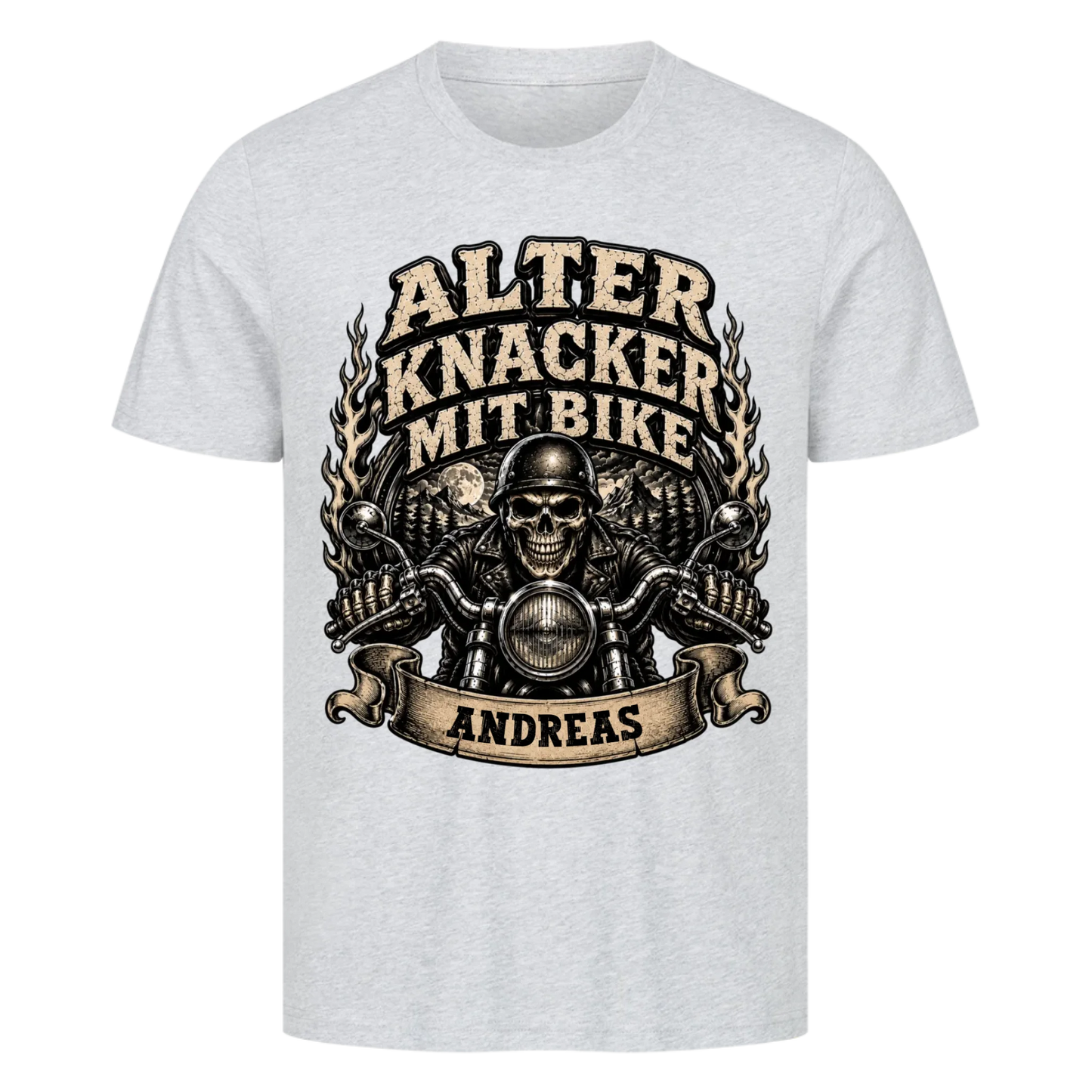 Alter Knacker mit Bike Name personalisiert Premium T-Shirt