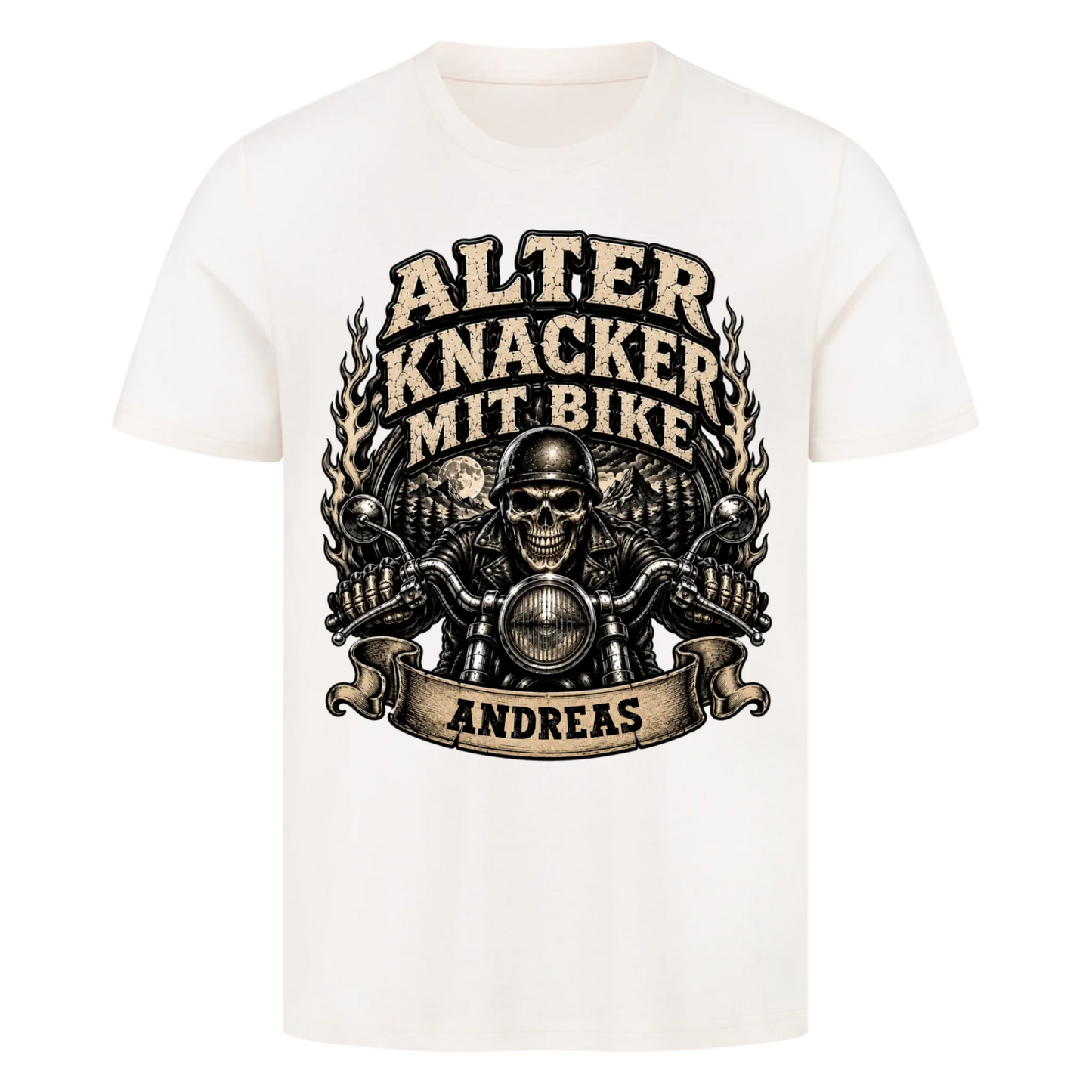 Alter Knacker mit Bike Name personalisiert Premium T-Shirt