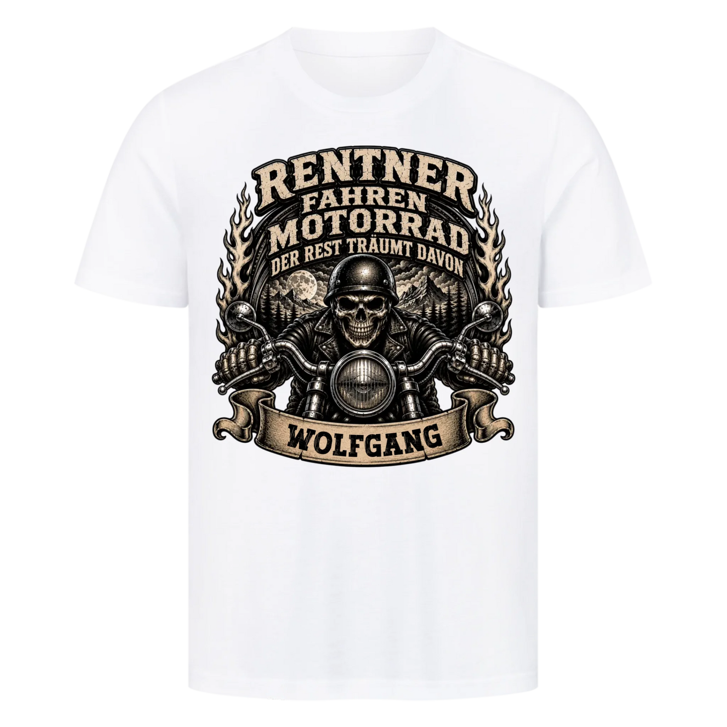 Rentner fahren Motorrad skul edition Name personalisiert Premium T-Shirt