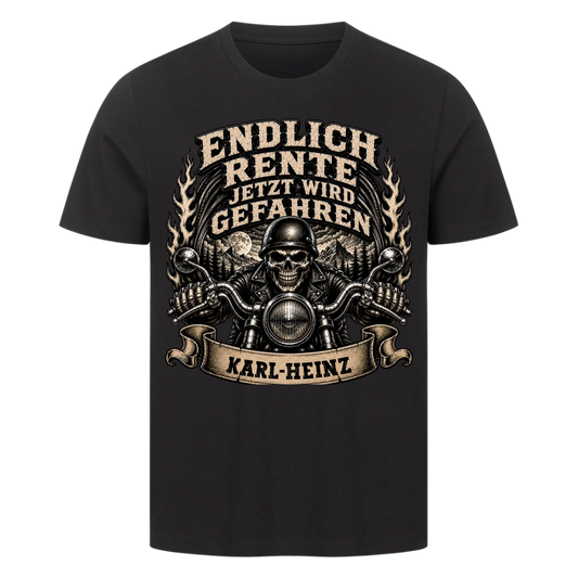 Endlich Rente jetzt wird gefahren Name personalisiert Premium T-Shirt