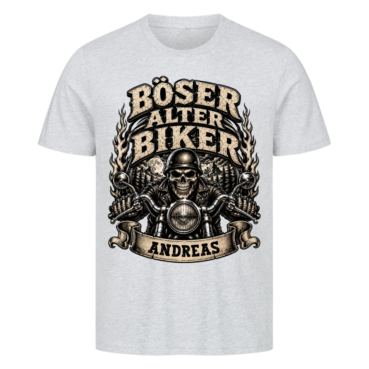 Böser alter Biker Name personalisiert Premium T-Shirt