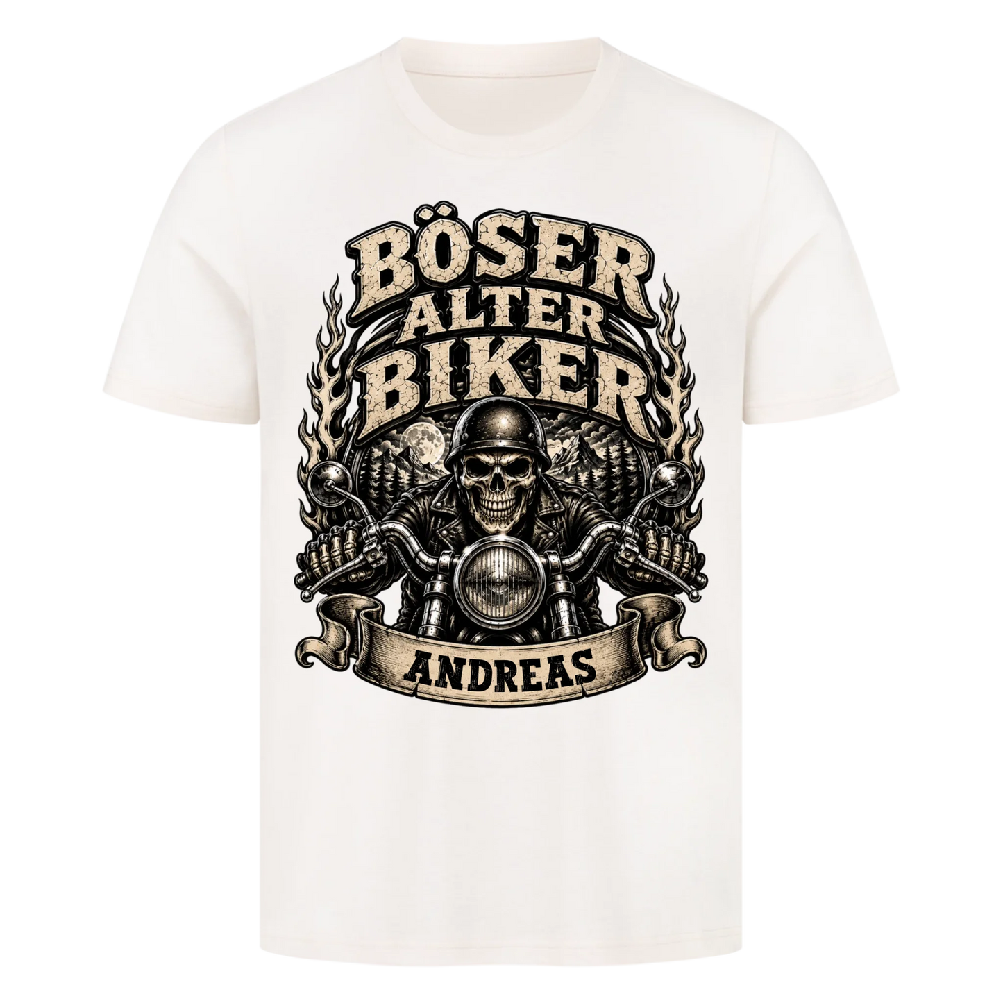 Böser alter Biker Name personalisiert Premium T-Shirt