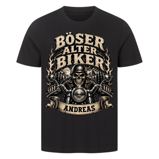 Böser alter Biker Name personalisiert Premium T-Shirt