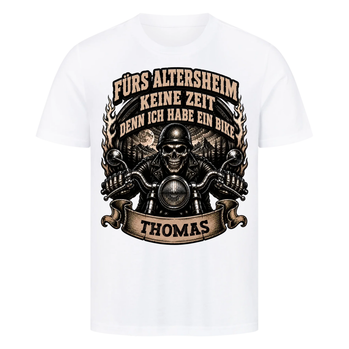 Fürs Altersheim keine Zeit skul edition Name personalisiert Premium T-Shirt