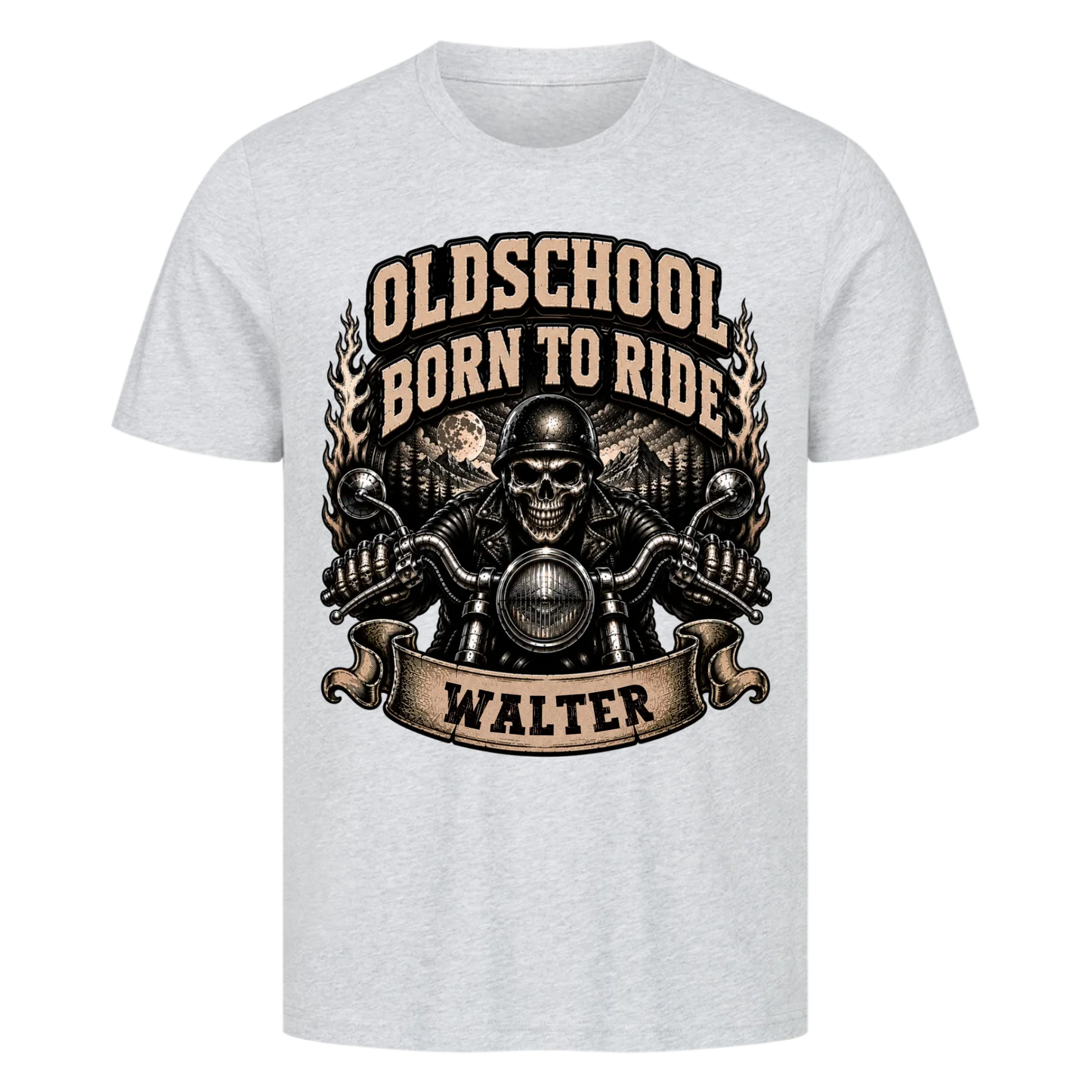 Oldschool born to ride personalisiert Premium T-Shirt