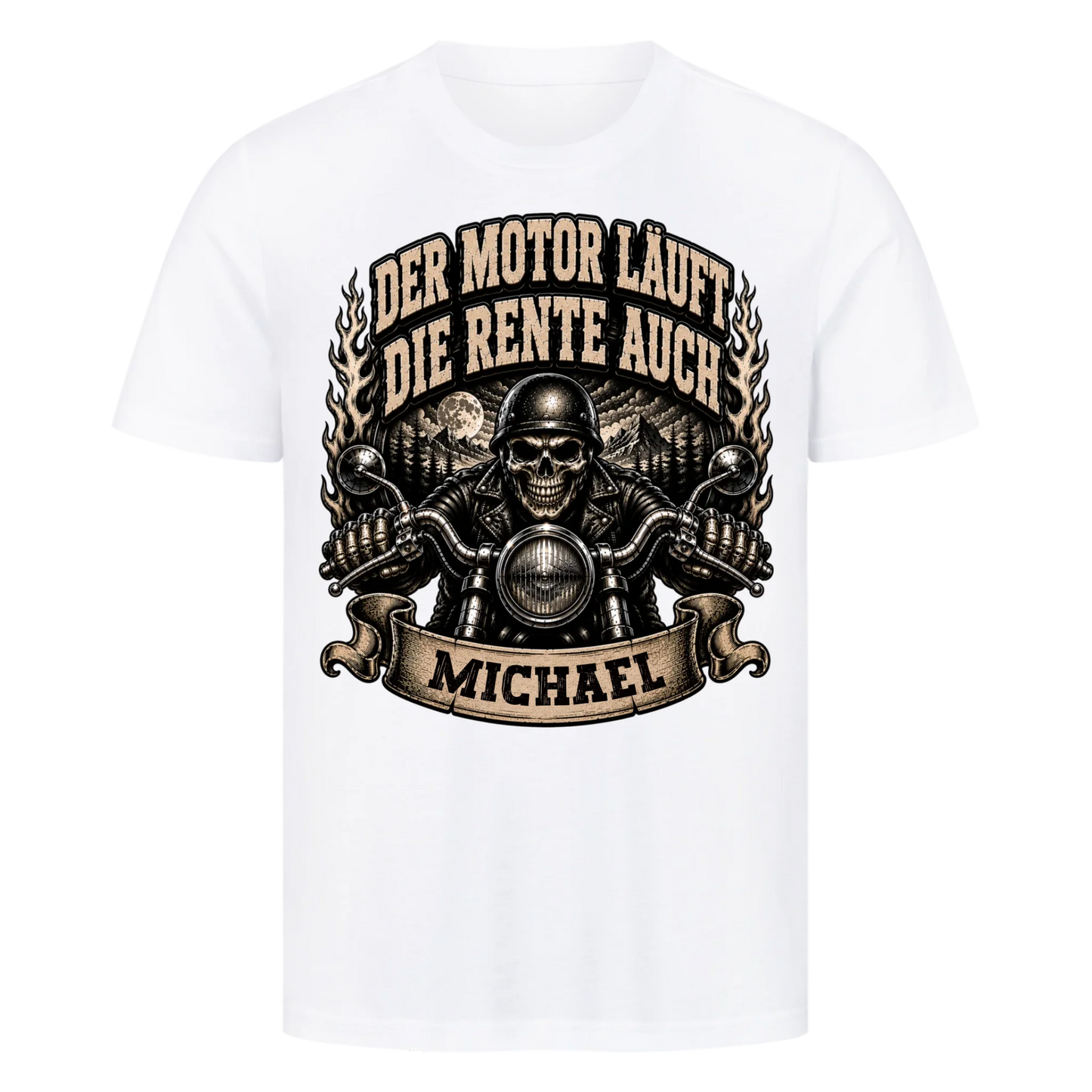 Der Motor läuft die Rente auch Name personalisiert Premium T-Shirt