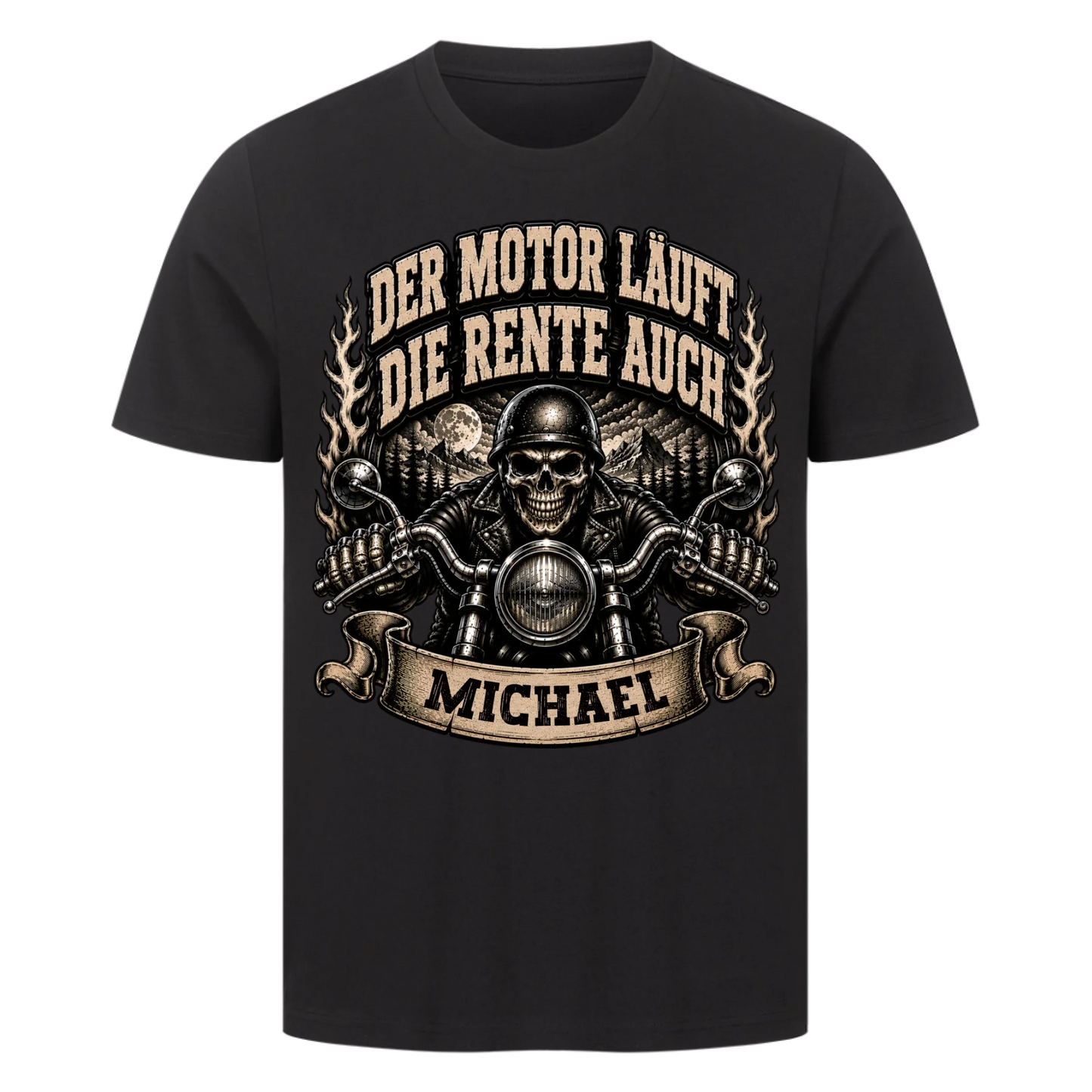Der Motor läuft die Rente auch Name personalisiert Premium T-Shirt