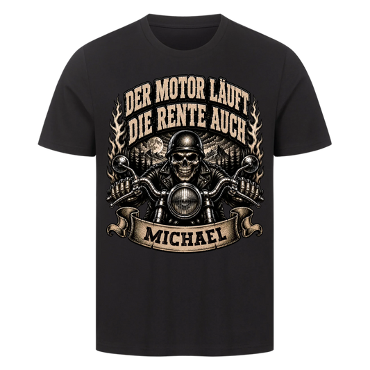 Der Motor läuft die Rente auch Name personalisiert Premium T-Shirt