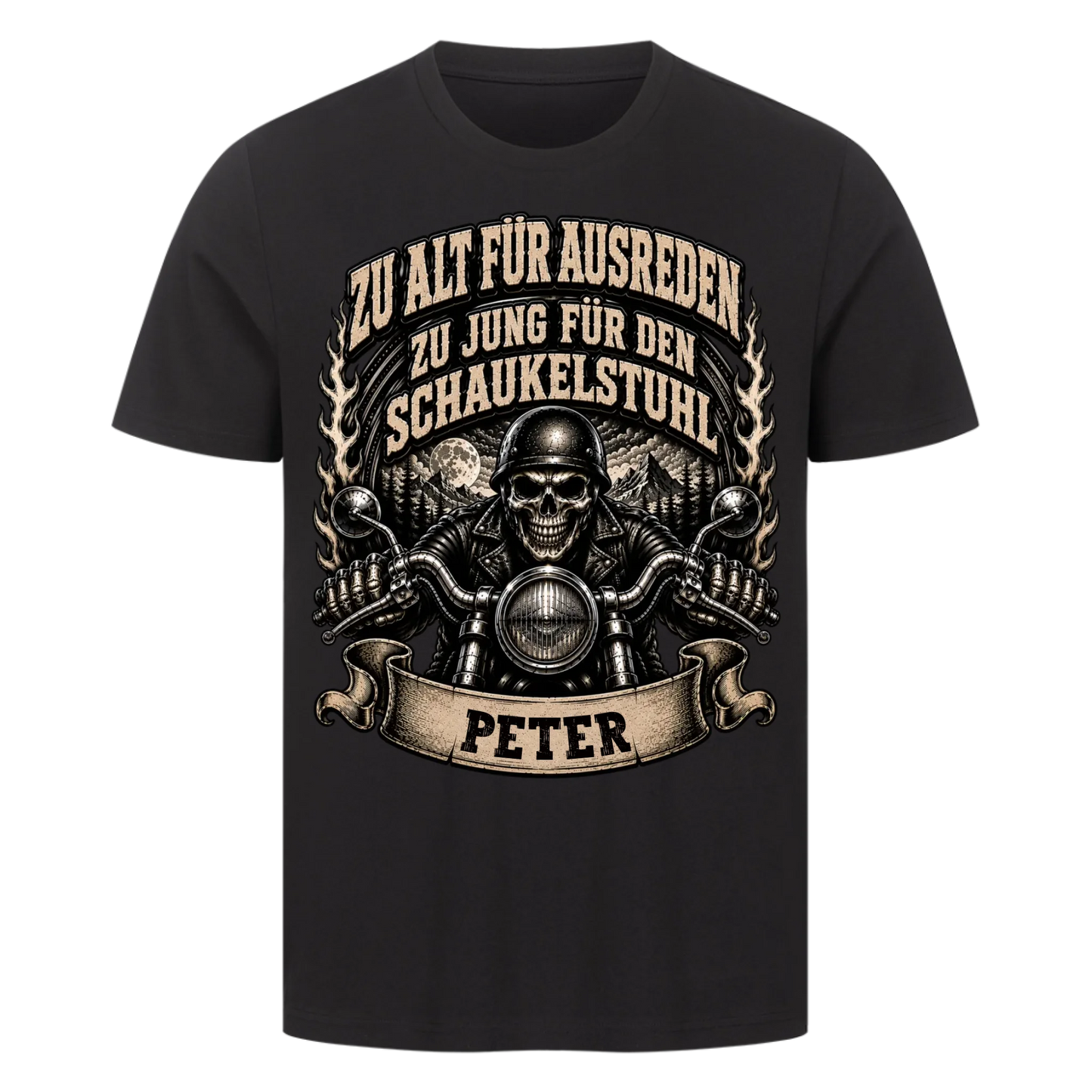 Zu alt für Ausreden zu jung für den Schaukelstuhl Name personalisiert Premium T-Shirt