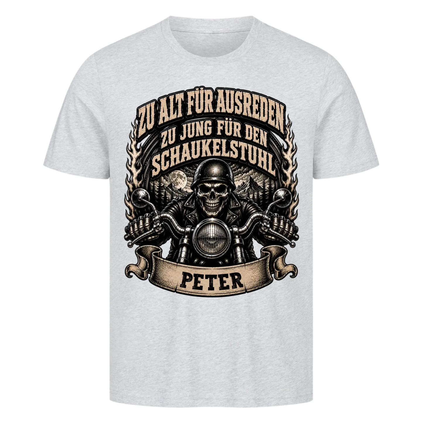 Zu alt für Ausreden zu jung für den Schaukelstuhl Name personalisiert Premium T-Shirt
