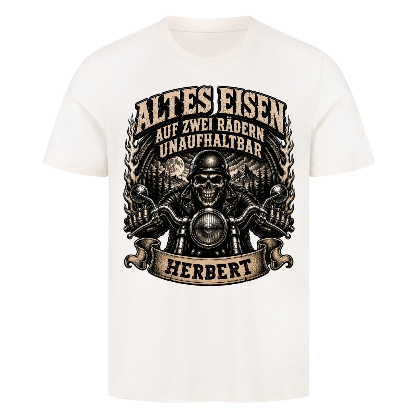 Altes Eisen auf zwei Rädern Name personalisiert Premium T-Shirt