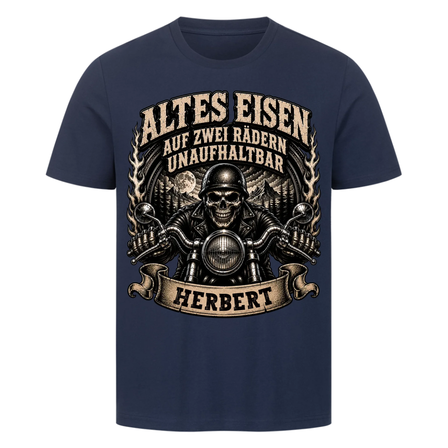 Altes Eisen auf zwei Rädern Name personalisiert Premium T-Shirt