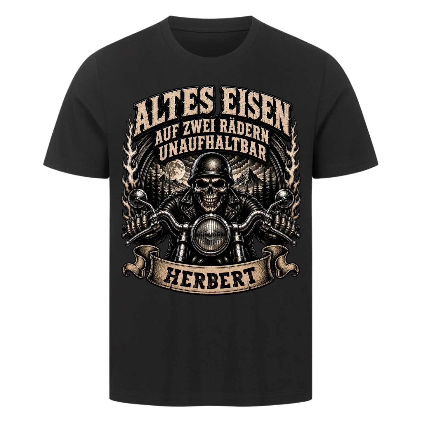 Altes Eisen auf zwei Rädern Name personalisiert Premium T-Shirt