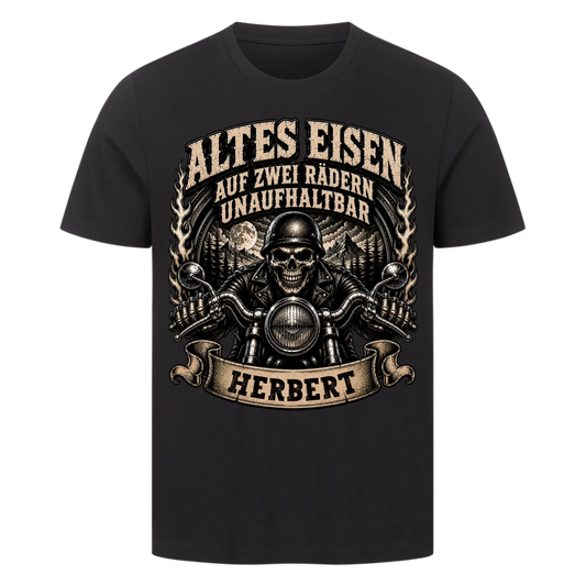 Altes Eisen auf zwei Rädern Name personalisiert Premium T-Shirt