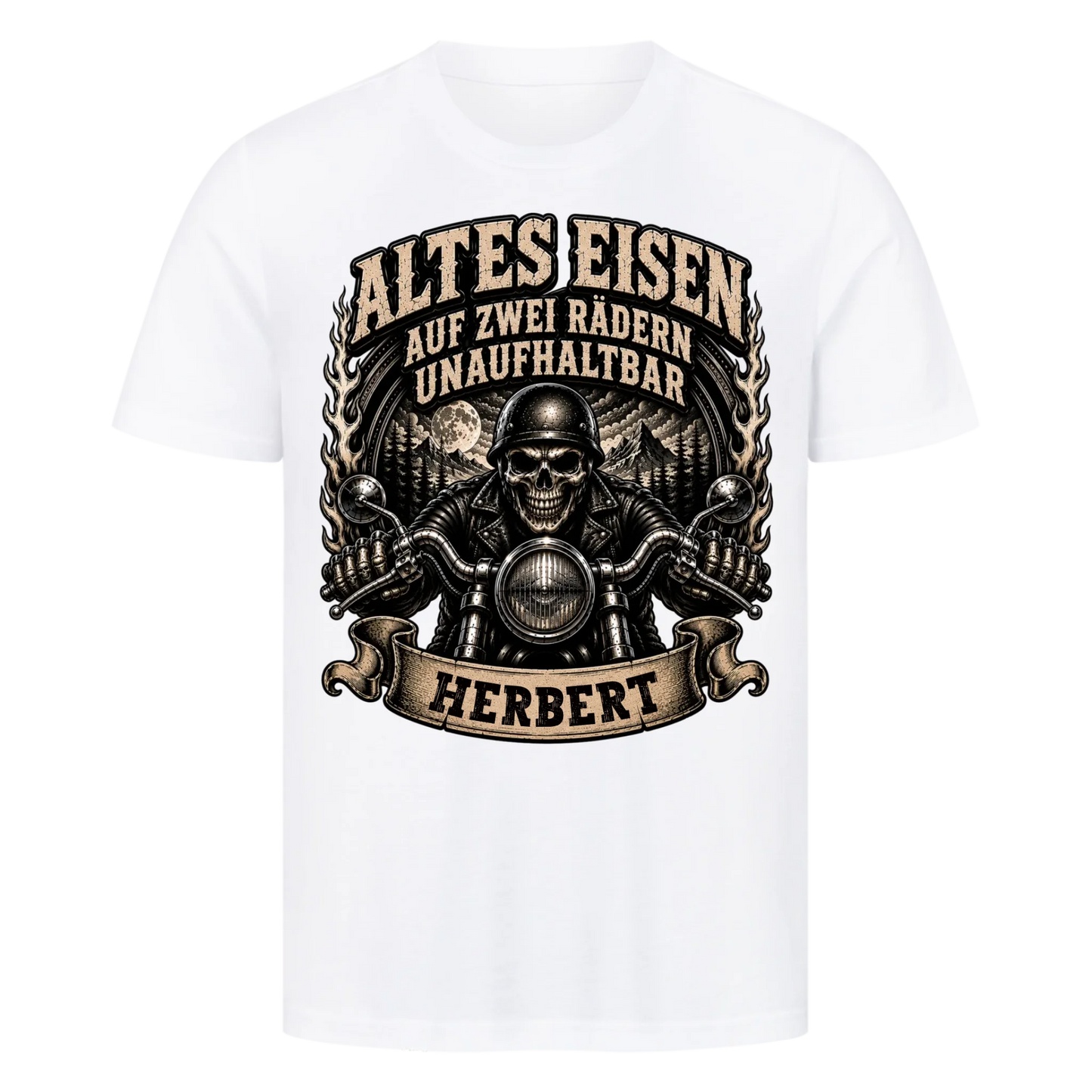 Altes Eisen auf zwei Rädern Name personalisiert Premium T-Shirt