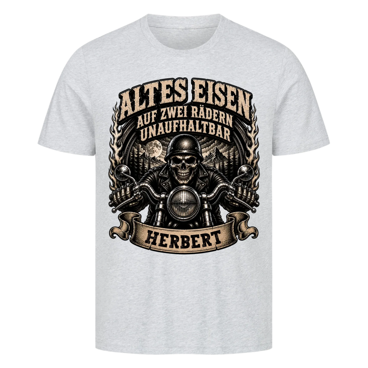 Altes Eisen auf zwei Rädern Name personalisiert Premium T-Shirt