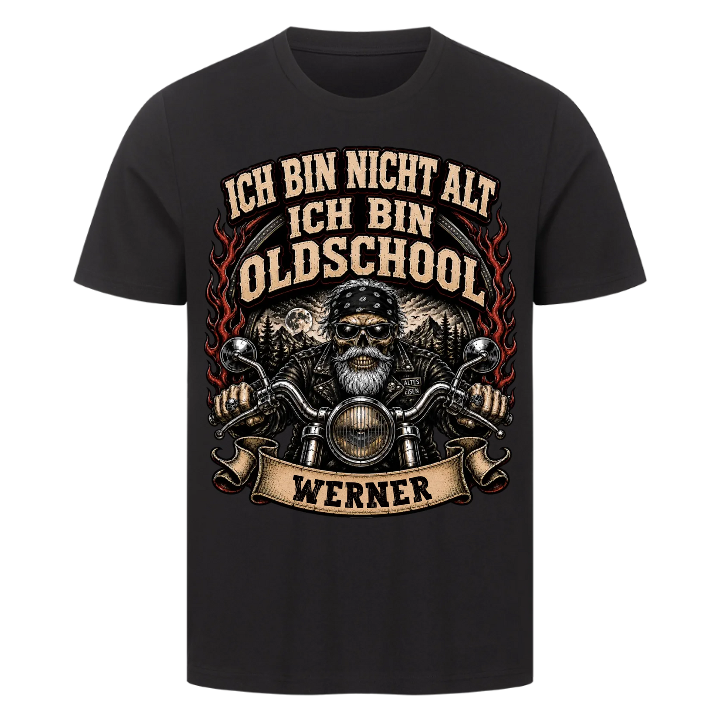 Ich bin nicht alt ich bin Oldschool Name personalisiert Premium T-Shirt