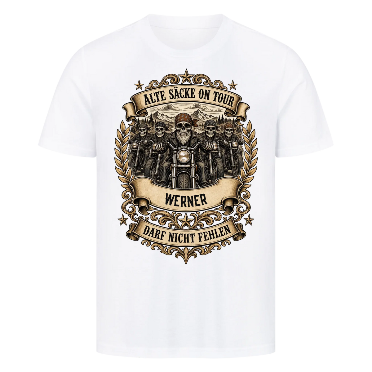 Alte Säcke on Tour – Lustiges Motorrad Premium Shirt mit deinem Namen