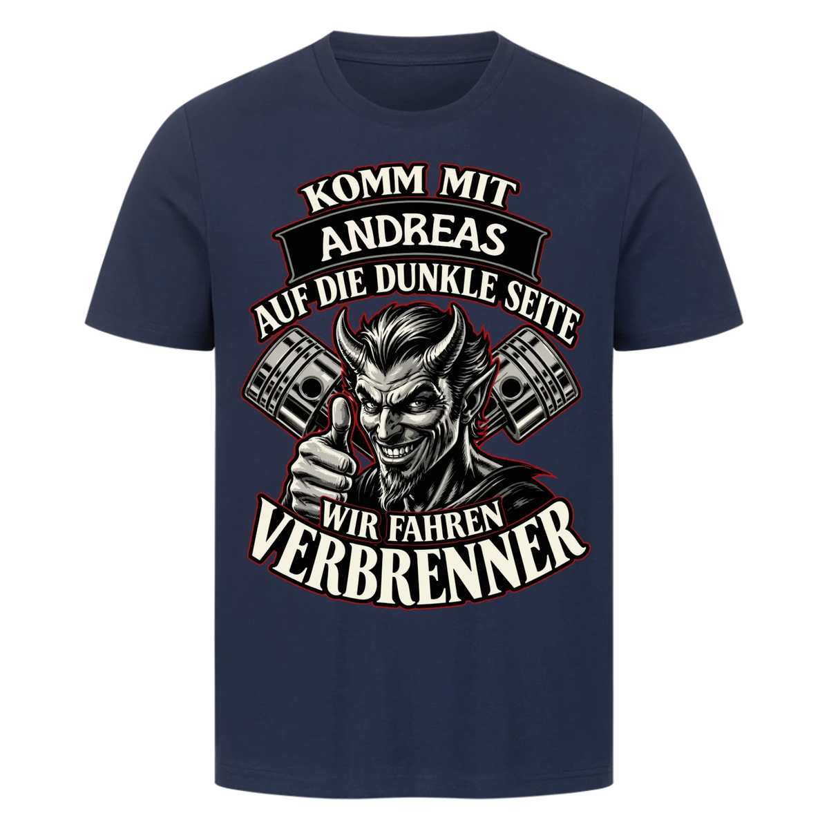Komm mit auf die dunkle Seite – wir fahren Verbrenner! Name personalisiert Premium T-Shirt