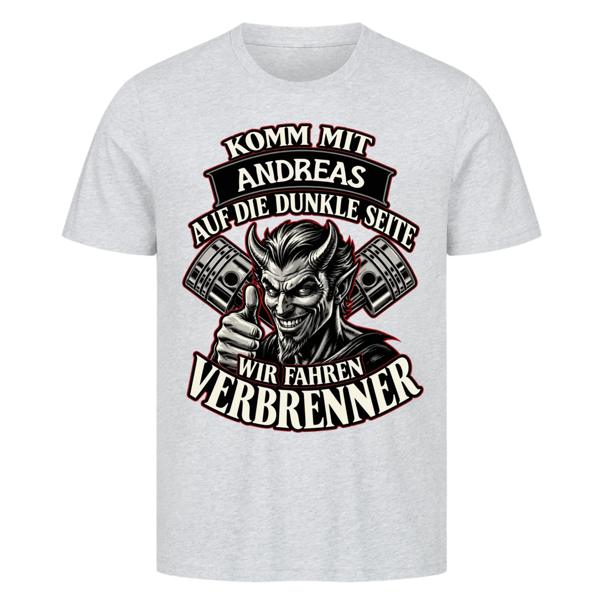 Komm mit auf die dunkle Seite – wir fahren Verbrenner! Name personalisiert Premium T-Shirt
