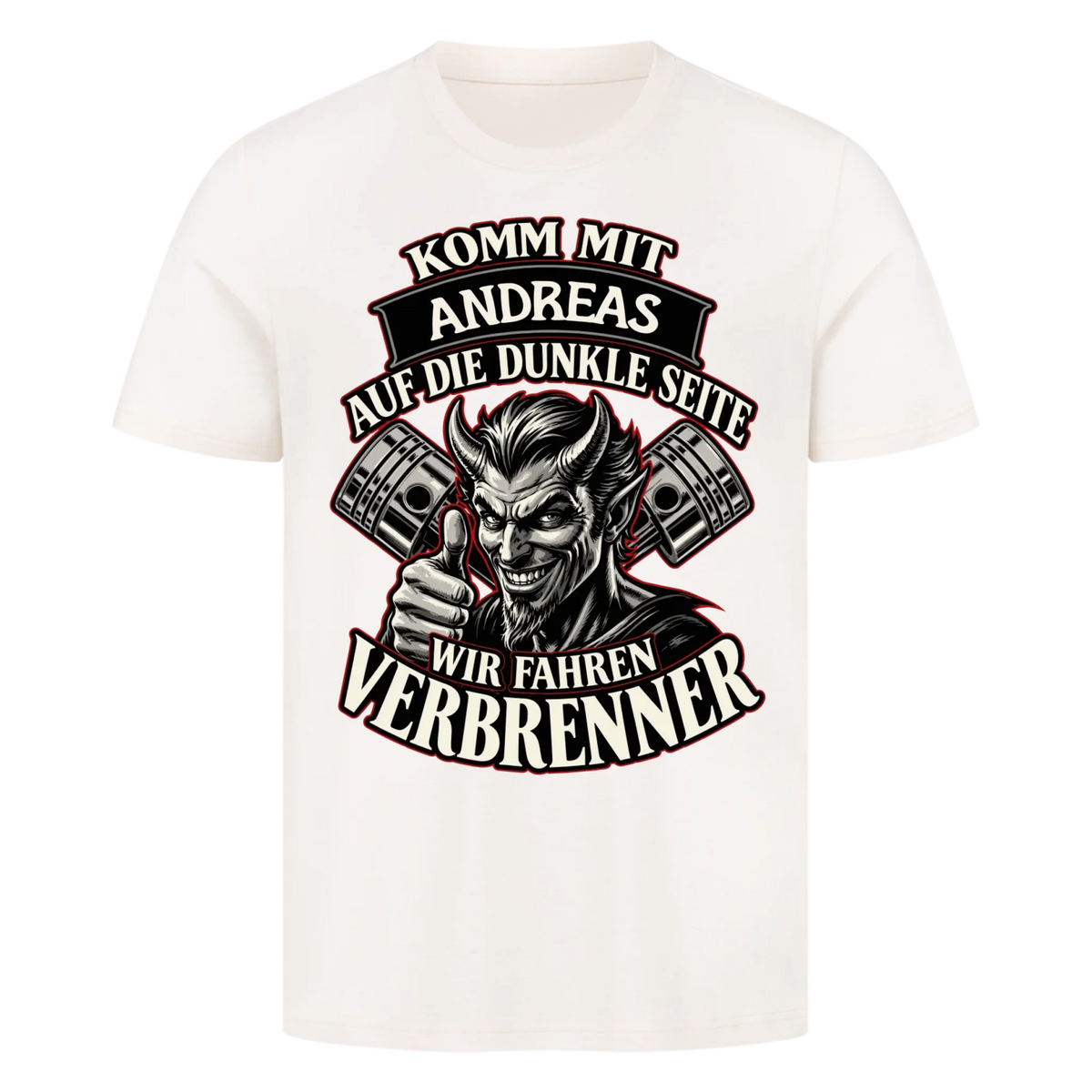Komm mit auf die dunkle Seite – wir fahren Verbrenner! Name personalisiert Premium T-Shirt