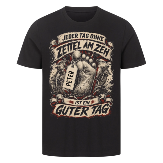 Jeder Tag ohne Zettel am Zeh Biker Motocross Name personalisiert Premium T-Shirt