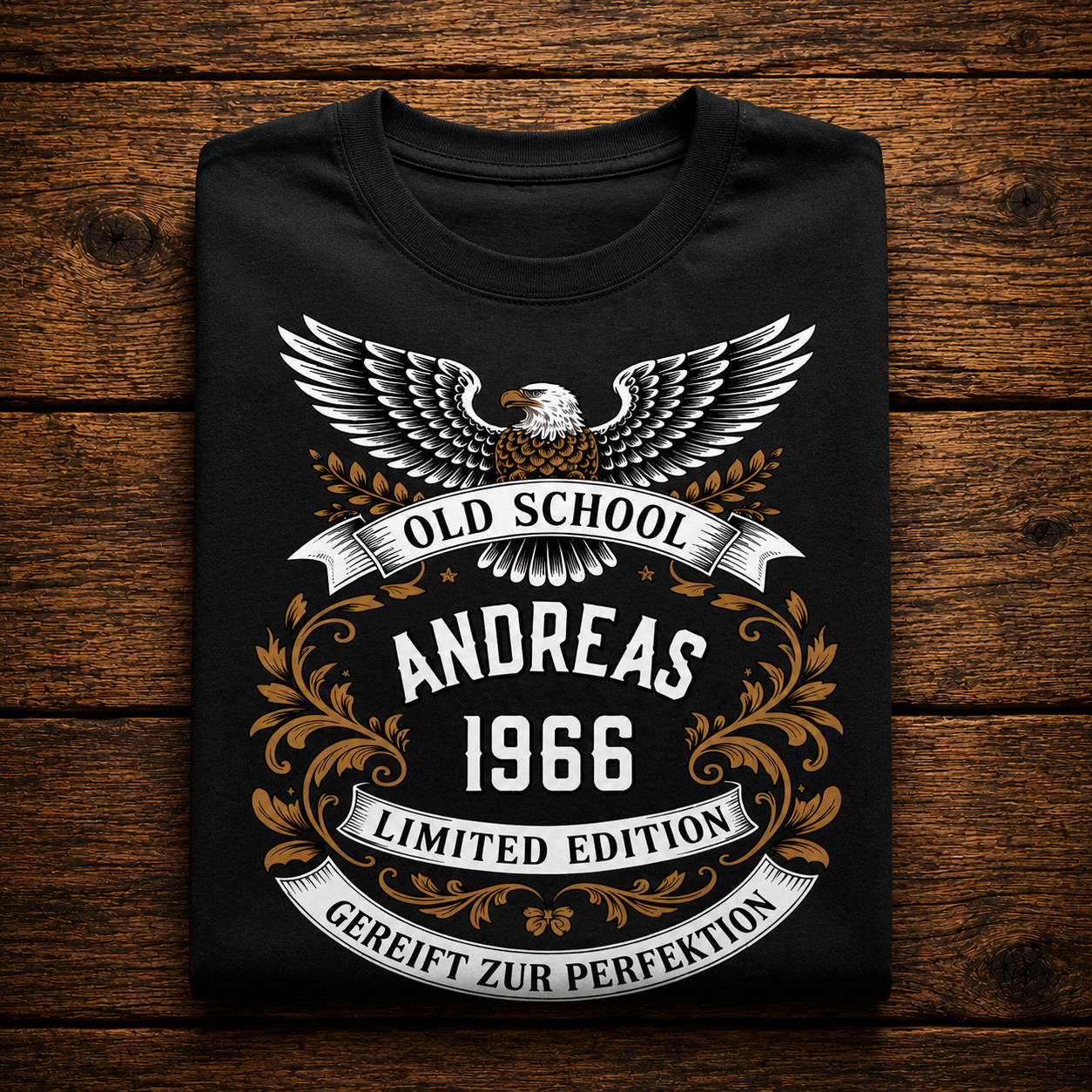 Old School Adler [Dein Name] [Dein Jahr]  Premium T-Shirt