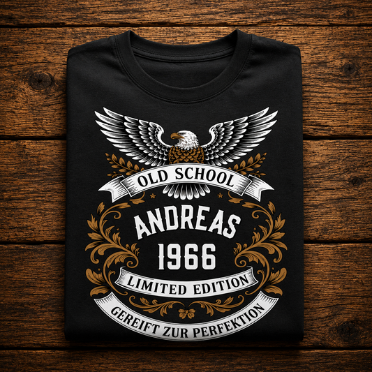 Old School Adler [Dein Name] [Dein Jahr]  Premium T-Shirt