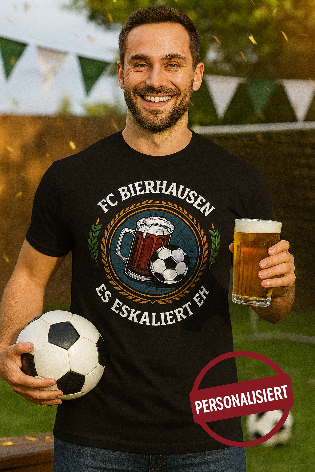 ⚽FC Bierhausen -  Es eskaliert eh Personalisiert Premium T-Shirt