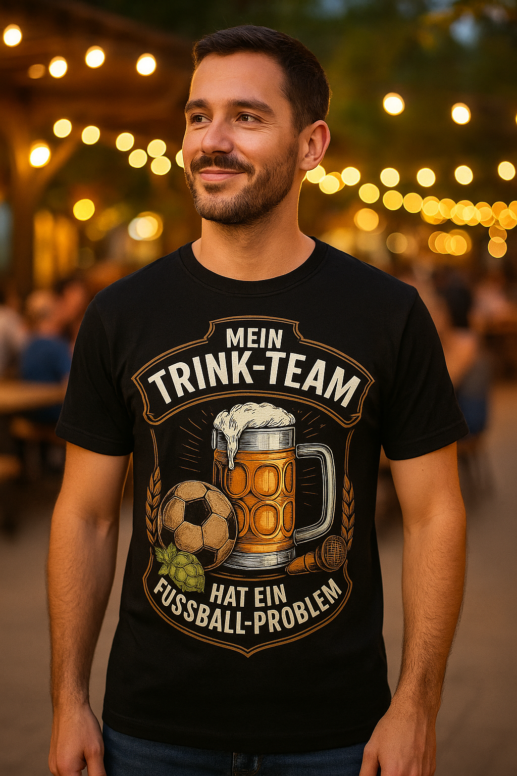 Mein Trinkteam Hat Ein Fußball Problem T018 Premium T-Shirt